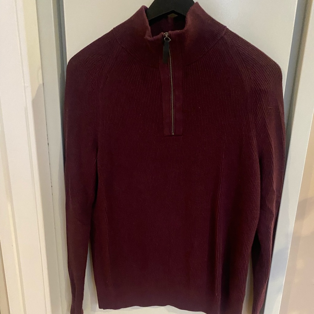 Maroon Mens quarter zip - Banana Republic